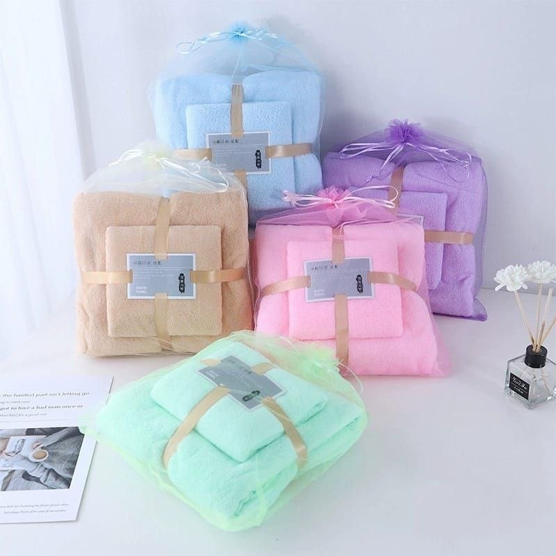 2 in 1 bathroom towel