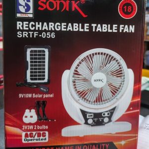Sonik rechargeable table fan