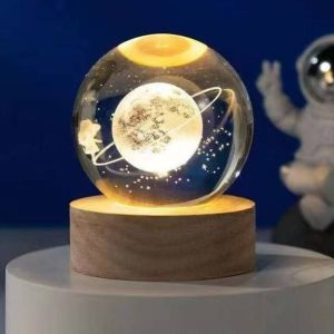 Rotating crystal ball home decor