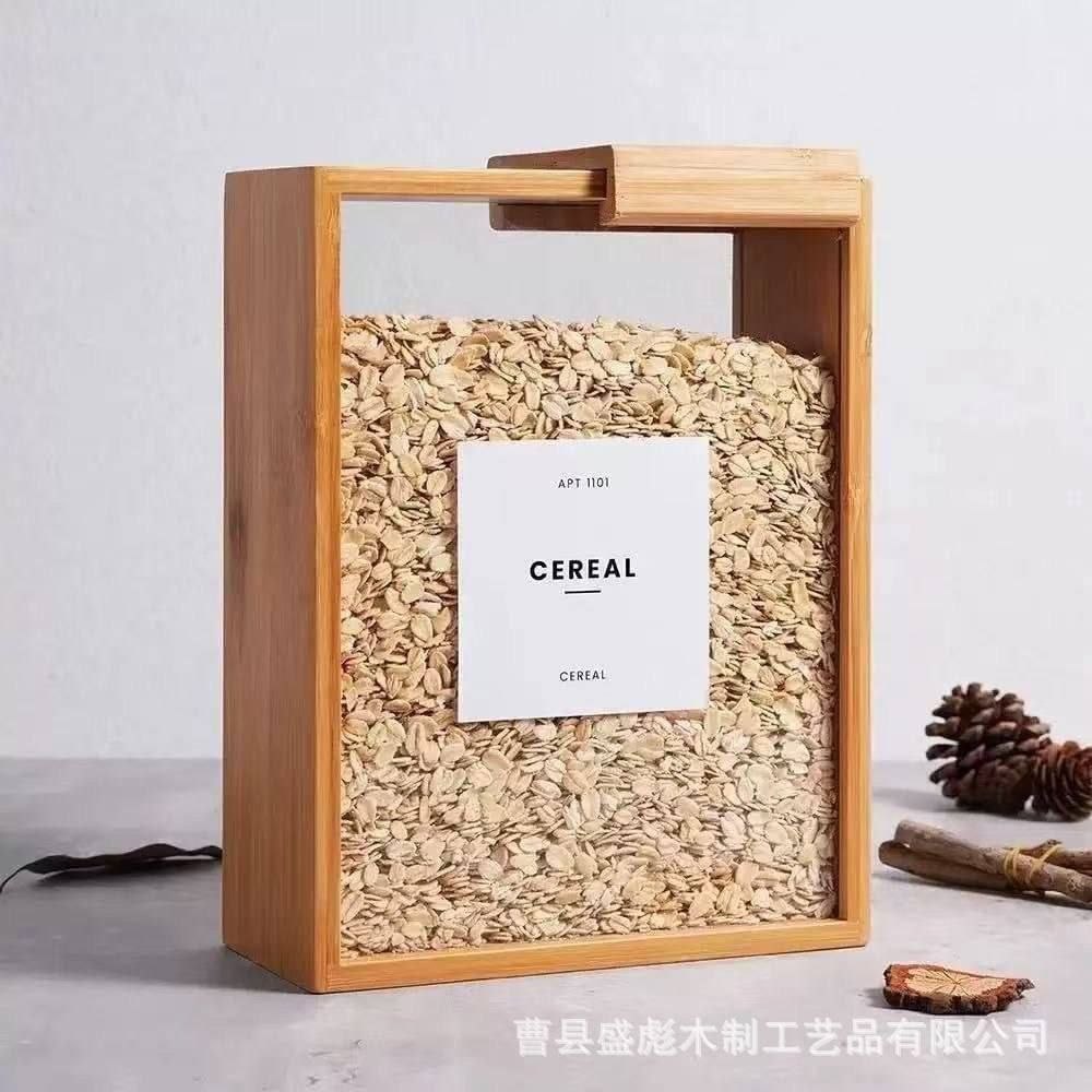 Bamboo cereal container